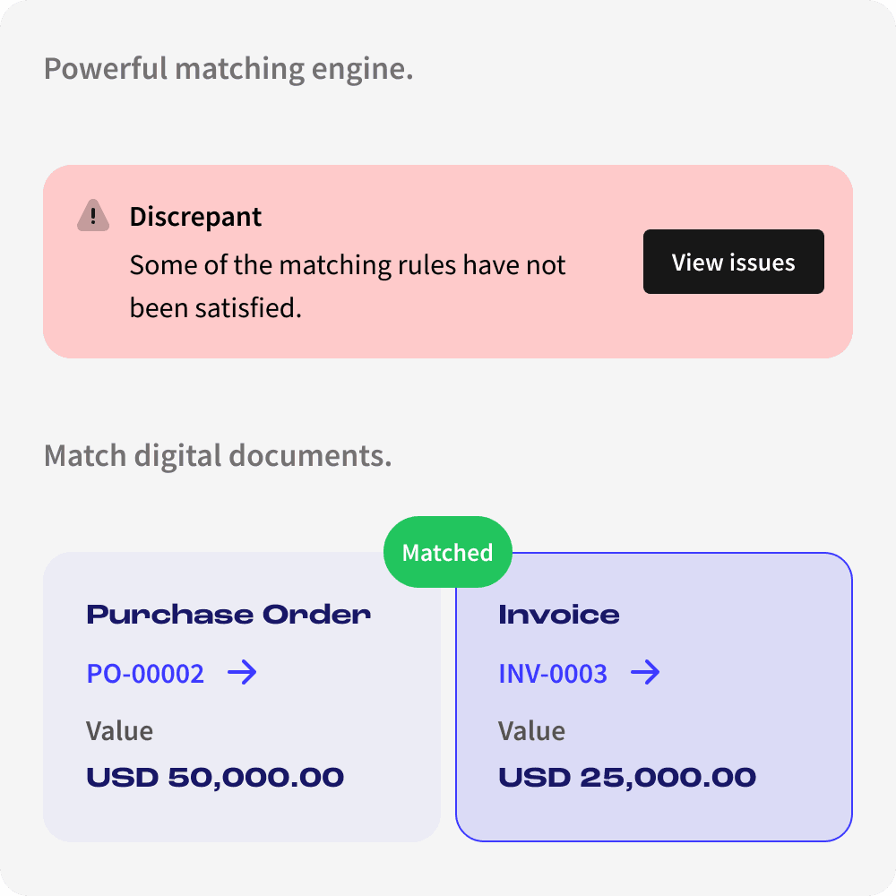 Match invoice